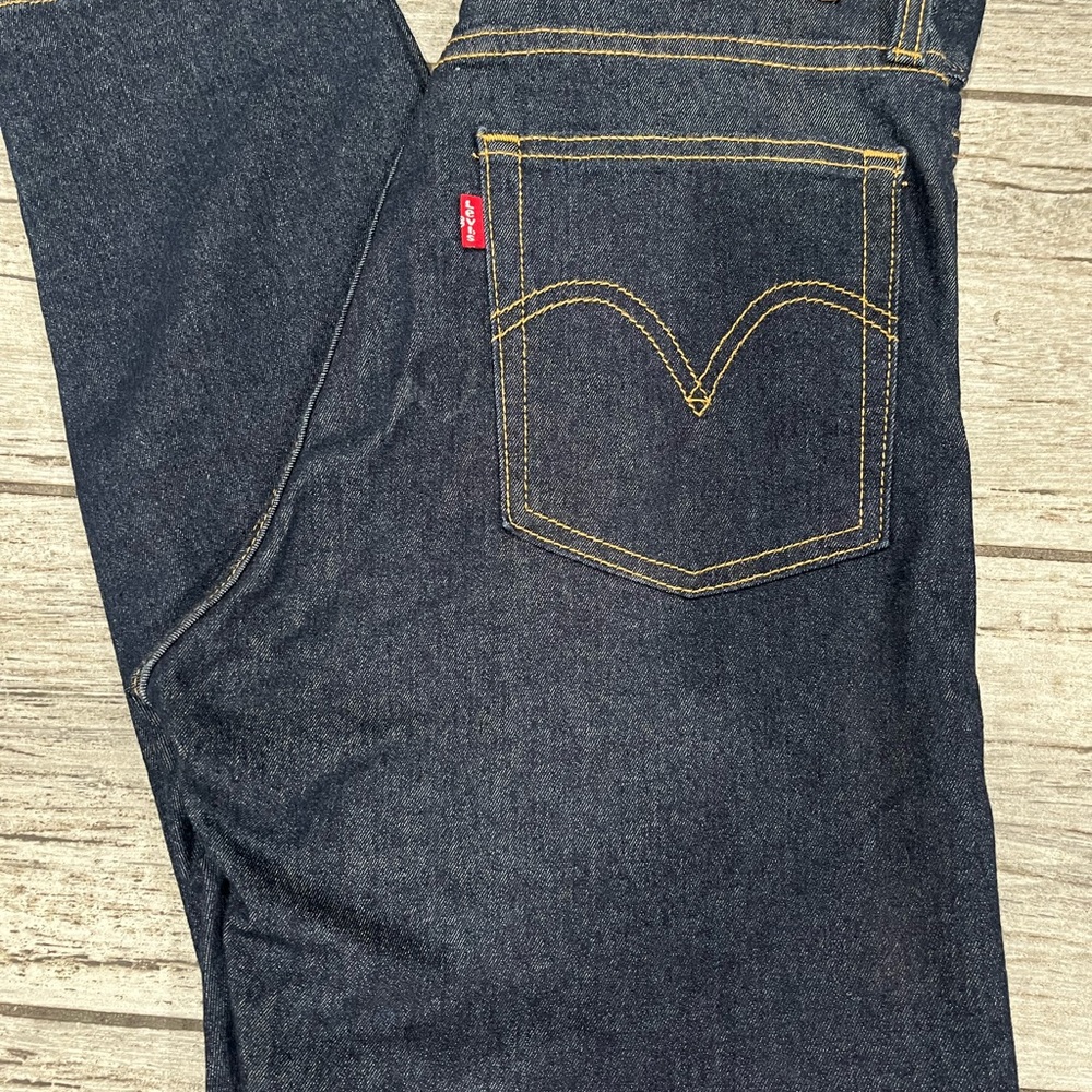 Levi's Dark Blue Denim Jeans with Yellow Stitching